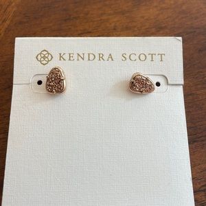 Kendra Scott Rose Gold Druzy Stud Earrings